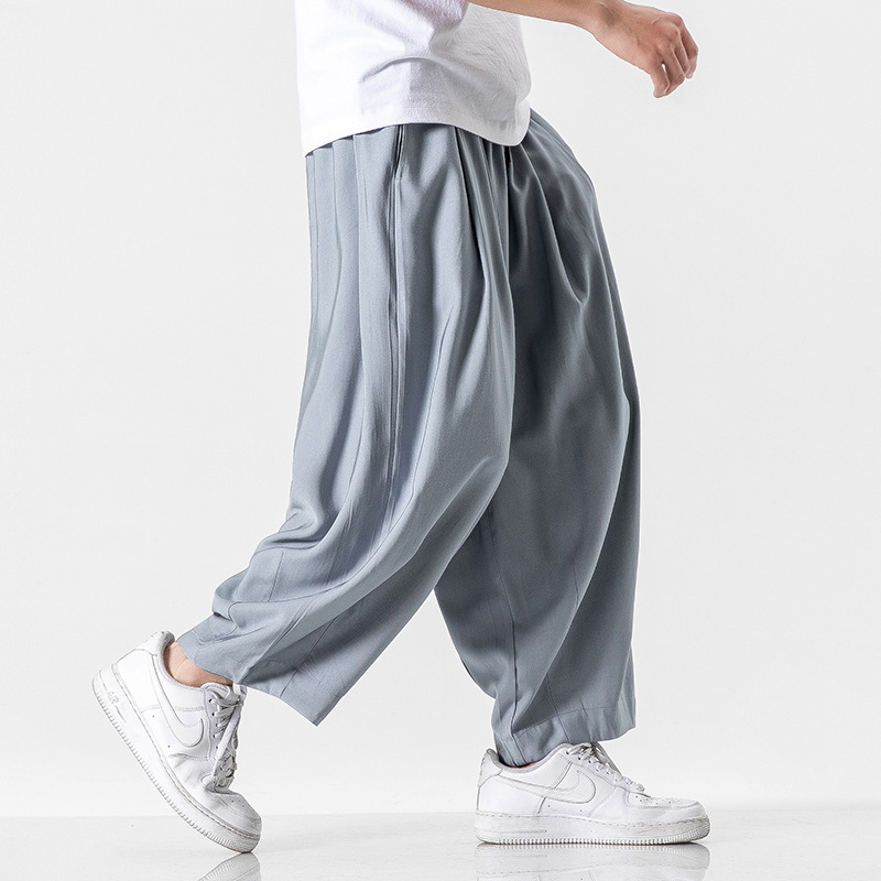 风男装宽松阔腿裤春夏男士大码直筒休闲裤胖子灯笼裤萝卜裤