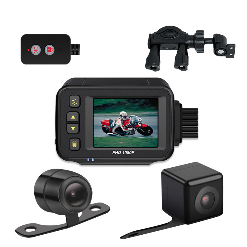 MT30 motorcycle electric vehicle dedicated driving recorder front and rear dual lens wide angle HD waterproof wire control capture