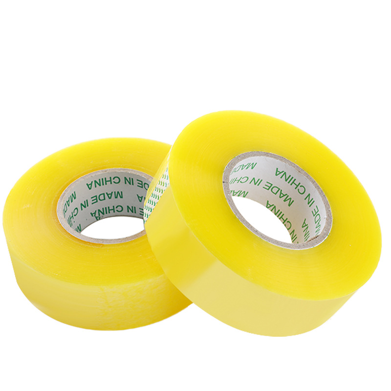 Transparent Tape Large Roll 4.2cm Express Packaging Transparent Tape Yellow Tape Sealing Tape Wholesale High Viscosity