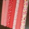 Cross-border new DIY handmade patchwork group cotton small floral cloth red small cotton printed fabric