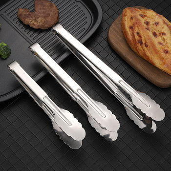 Factory wholesale stainless steel food clip bread steak clip kitchen supplies hotel supplies buffet barbecue clip