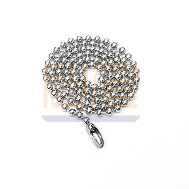 304 stainless steel ball bead chain men's necklace titanium steel European and American Jewelry pendant matching chain ball bead chain wholesale diy accessories