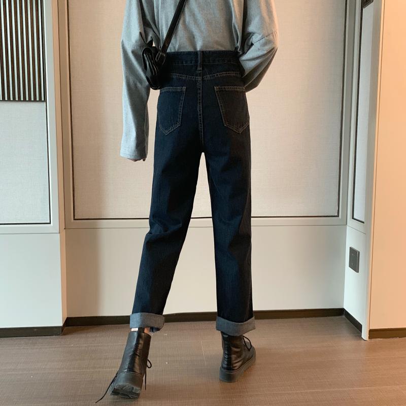 High Waisted Straight Leg Wide Leg Jeans Loose Fit Versatile Style Spring Fashion Wholesale Available
