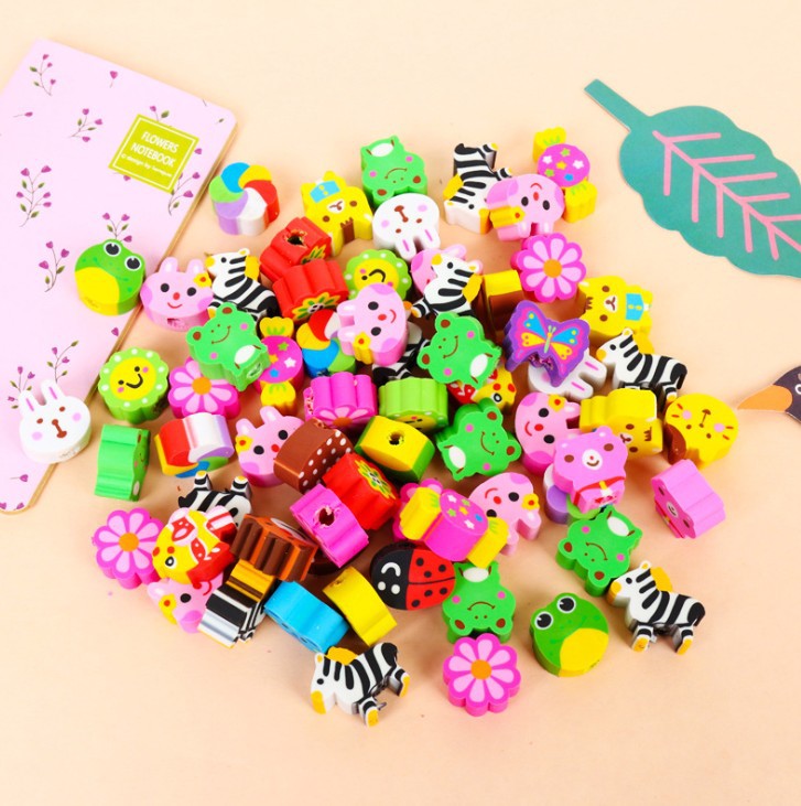 Creative Cartoon Eraser Animal Eraser Primary School Students Rubber Head Children Learning Stationery Set Gift
