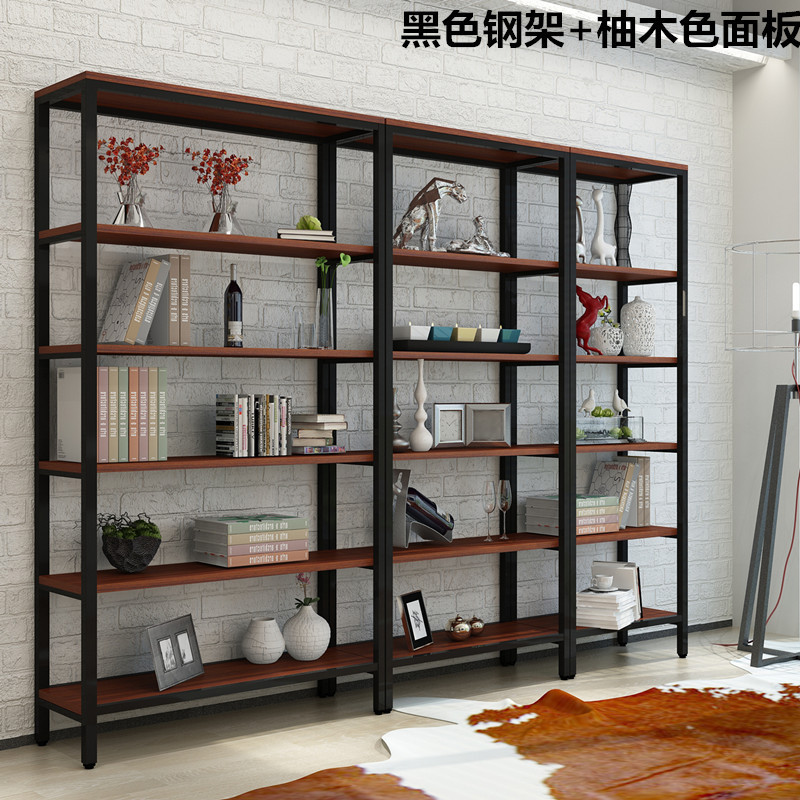 钢木书架超市货架展示架简易样品架置物架化妆品饰品商品陈列架