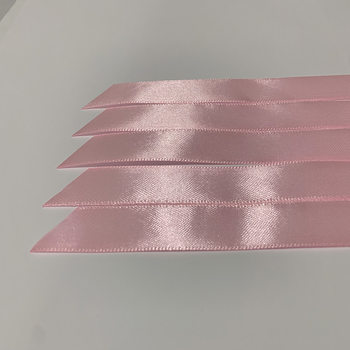 1.5cm Wide Ribbon Strips Pink Cotton Soft Towel Cleansing Towel Face Wash Towel Drawstring Pocket Ribbon Beveled