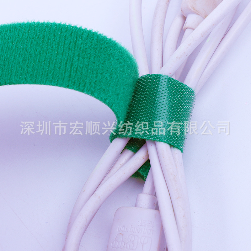 Factory spot nylon back-to-back cable ties T-type back-to-back Velcro charger cable ties T-type cat head cable ties