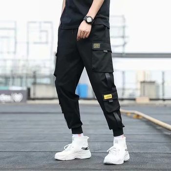 Men's Trendy Brand Coil Pants Summer and Winter Thin Fleece-lined Student Large Size Wide Pine Nets Korean Style Flow Casual Pants