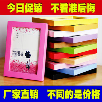 Solid Wood photo frame 567 inch 8 inch 10 inch 11 inch 12 inch 16 inch 20 24 inch A3 A4 wall hanging table printed LOGO
