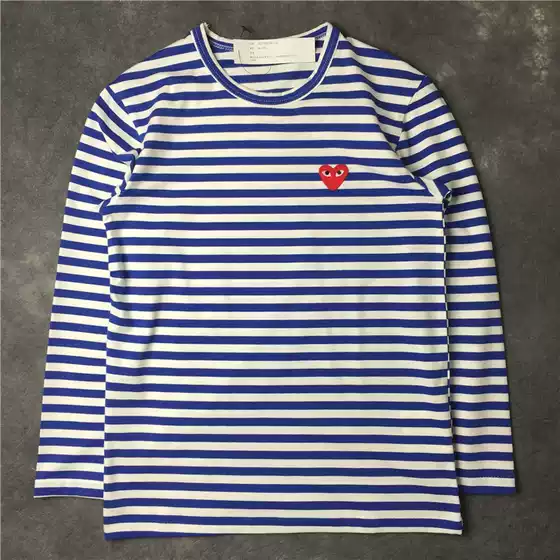 2018 Spring and Autumn Japanese Fashion Brand Men's and Women's Couple's Crewneck Base Shirt Striped Long Sleeve T-shirt