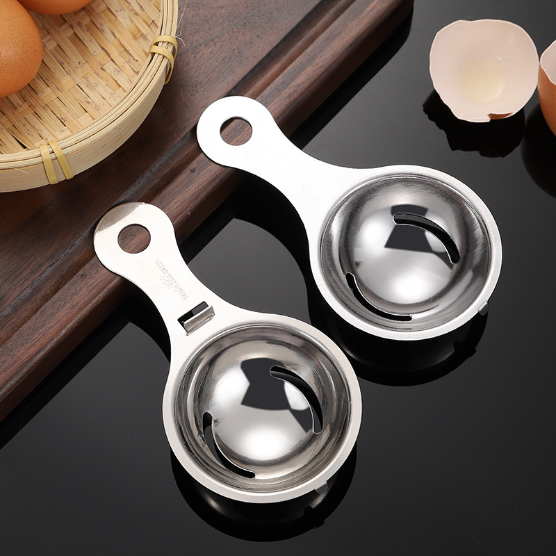 Factory direct 430 stainless steel egg separator cross-border with ear egg white egg yolk separator baking gadgets