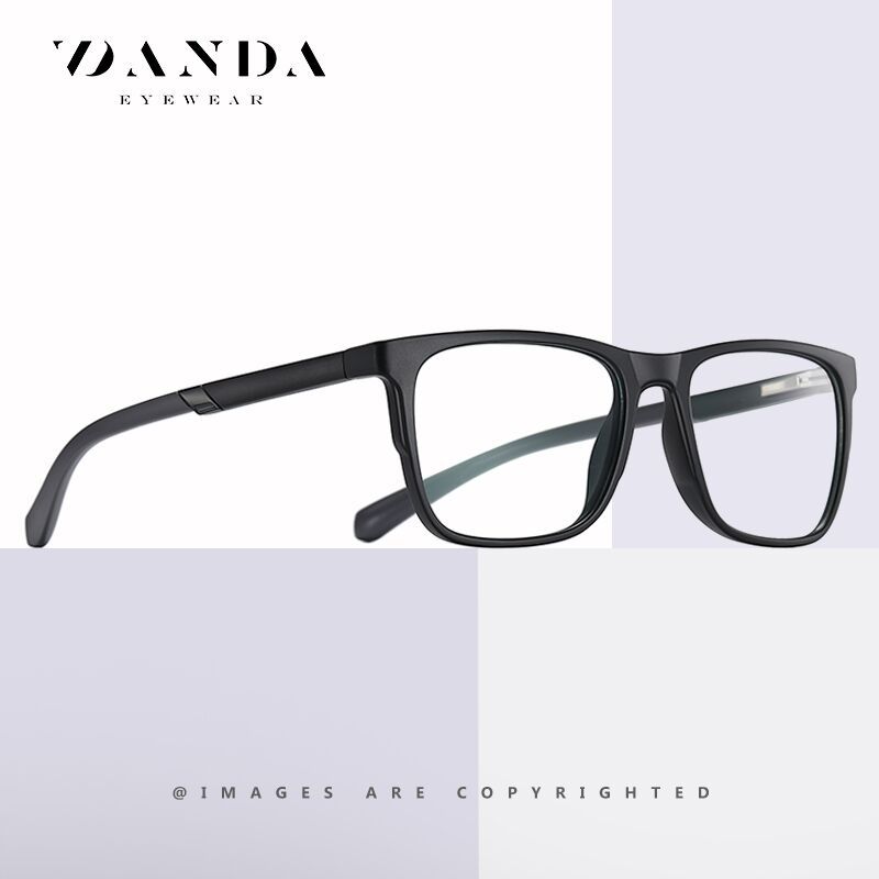 2025 New Anti-Blue Light Glasses Tr2309 Men's Flat Glasses Frame Spring Leg Non-Clamping Computer Goggles