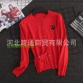 Round neck red Black Heart