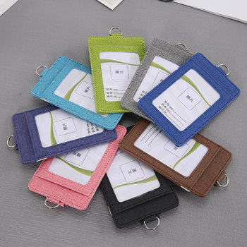 Jinbes Pu Id Card Holder Lanyard Company Unit Cardholder Bank Transportation Cover Employee Badge Access Card Card Holder