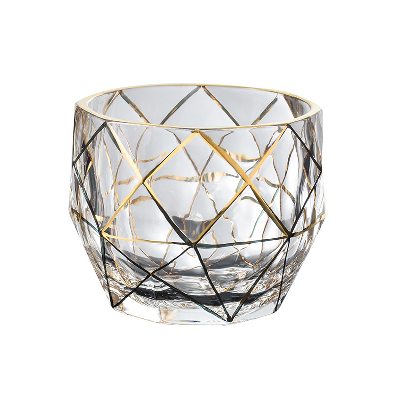 Spot supply Phnom Penh brandy glass wine glass brick and stone engraved Phnom Penh Cup hand-painted gold gift Cup