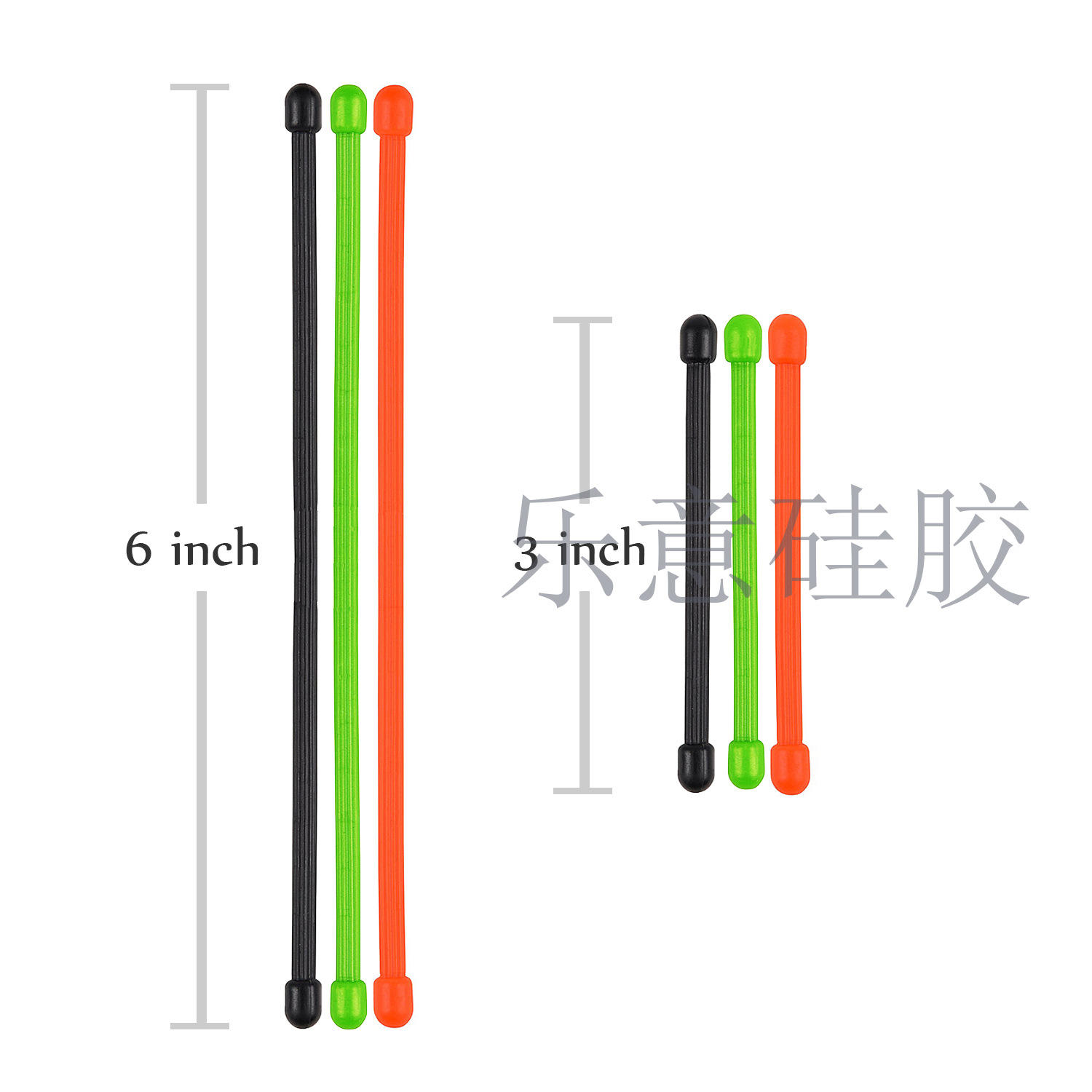 Cross-Border Spot 4.0mm Silicone Tie Rope Gear Tie Reusable Binding Rope Binding Belt Wholesale