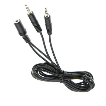 3.5mm two-in-one audio cable, one female to two male audio conversion cable, one-two speaker sharing cable