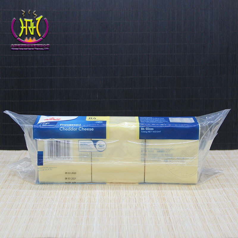 Anjia cheese slices 84 white slices 1.04kg remade cheddar cheese hamburger western baking raw materials 2 PCs