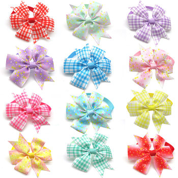 Pet Bow Tie Striped Spotted Cat Dog Dovetail Bow Tie Collar Accessories in stock Pet Supplies