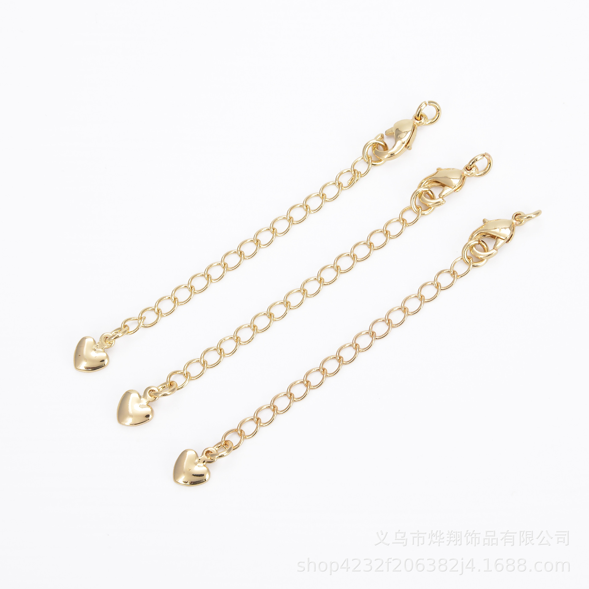 DIY Jewelry 14K Pack Gold Necklace Extended Chain Lobster Clasp Adjustable Chain Tail Chain Five-pointed Star Love Water Drop Pendant