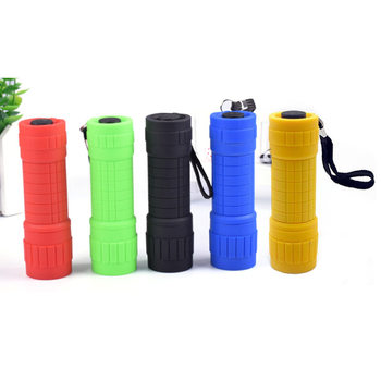 9Led Plastic Flashlight Dry Battery Led White Light Mini Gift Flashlight Portable Outdoor Flashlight