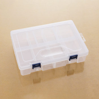 New Double-Layer 8-Grids Detachable Transparent Accessories Jewelry Packaging Box Storage Hardware Tool Parts Plastic Storage Box
