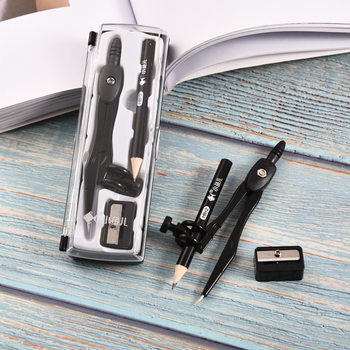 Cross-Border Xiaoyuer Metal Compass Wholesale Student-Specific Drawing Tools Pencil Sharpener 3-Piece Set Wholesale