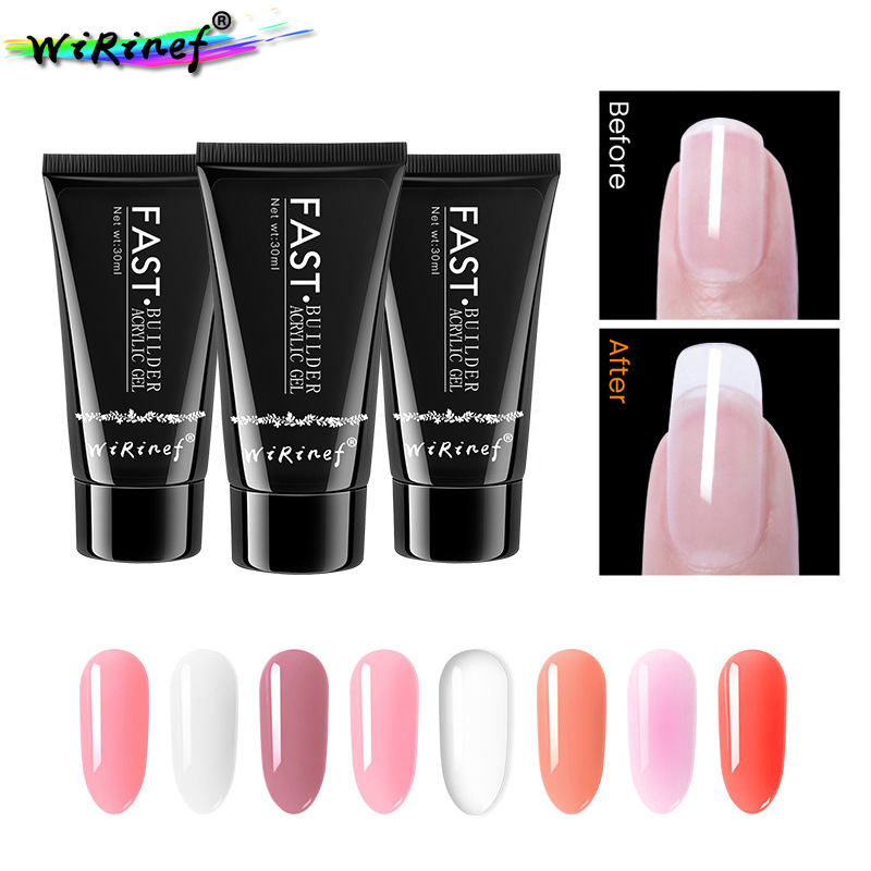WiRinef Crystal Gel Гель для наращивания ногтей 30 мл, клей, УФ-лампа, инструмент one piece от имени Изображение 1