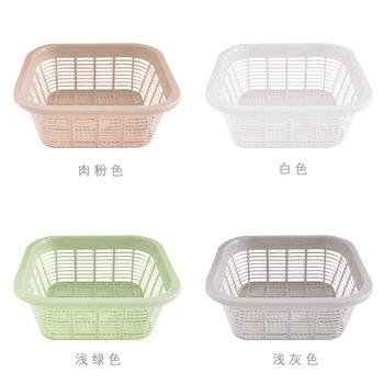 Factory wholesale storage basket plastic small square sieve multi-color storage basket distribution basket sundries basket multifunctional drain basket