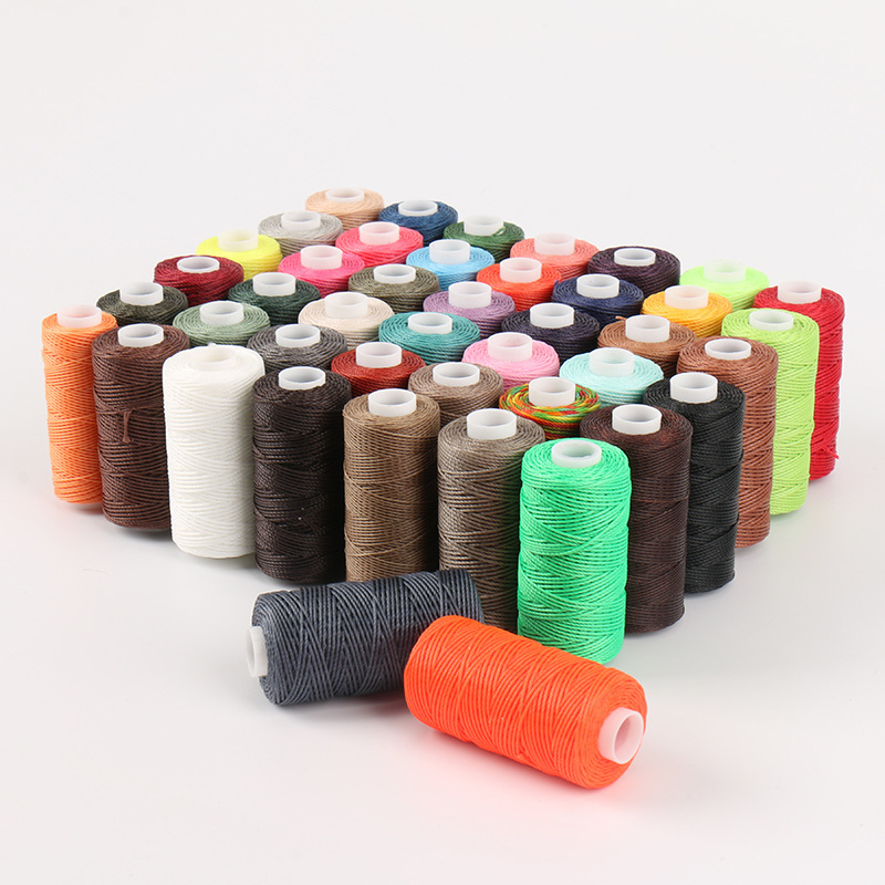 Factory wholesale handmade sewing thread round wax thread diy handmade wax rope wallet woven polyester thread leather sewing thread