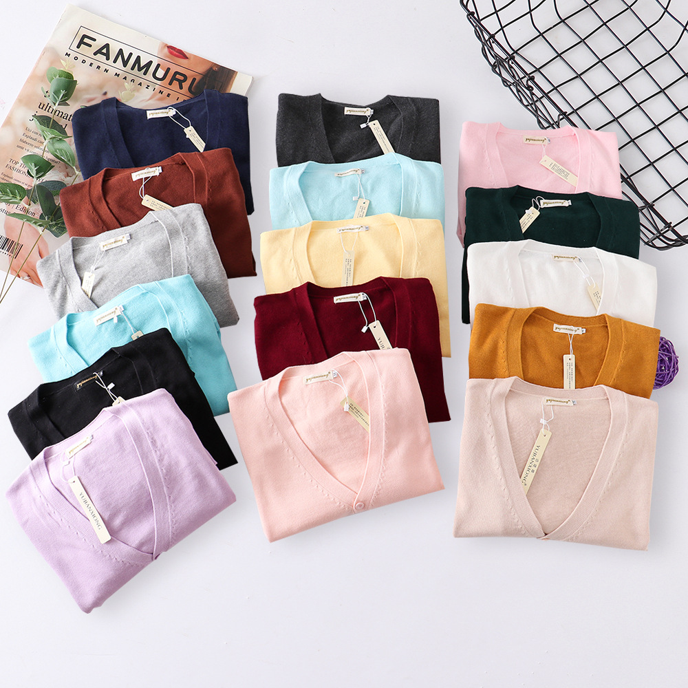 JKเครื่องแบบเสื้อกันหนาวเสื้อสเวตเตอร์ถักเสื้อแจ็คเก็ตพื้นฐา...