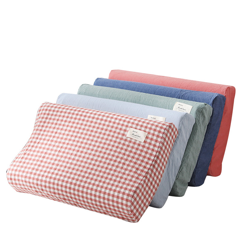 Latex Pillow Special Pillowcase Washed Cotton Pure Cotton Kidsren's 50X30 Memory Pillow Pillowcase 60X40 Cotton All Year Round