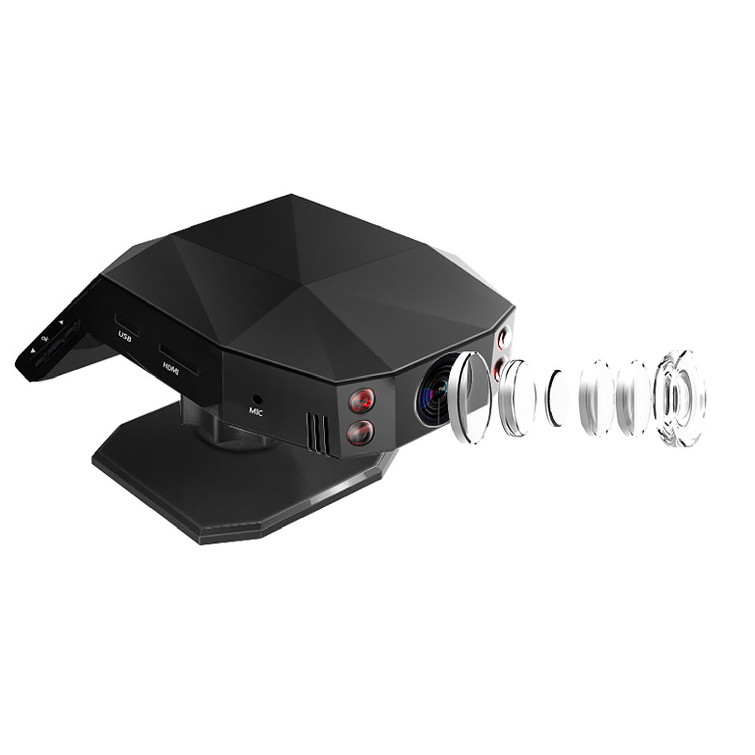 2025 Cross-Border Center Console Wire-Free Driving Recorder Without Installation Ultra-High Definition Infrared Night Vision 1080 Aromatherapy