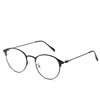 Men's Versatile Simple Retro Frame Women's Polarized Metal Ultra-Light Myopia Glasses Color-Changing Anti-Blue Light Glasses for Men