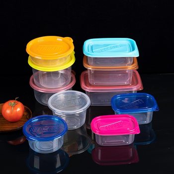 Disposable Plastic Box 709ml Rectangular Fruit Fishing Packaging Box 483 Lunch Box Lunch Box Food Preservation Box