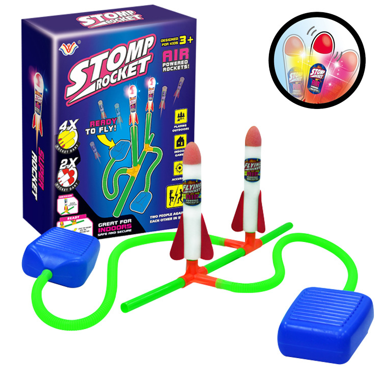 ของเล่นยิงจรวดเหยียบคู่สำหรับเด็กข้ามพรมแดน ของเล่นยิงจรวดขี...