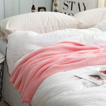 Amazon Cotton Office Nap Blanket Knitted Blanket Adult Blanket Osmanthus Needle Knitted Blanket Sofa Cotton Blanket Cover