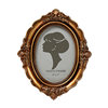 European carved resin Oval retro old photo frame frame wall hanging bronze photo frame wholesale