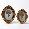 European carved resin Oval retro old photo frame frame wall hanging bronze photo frame wholesale