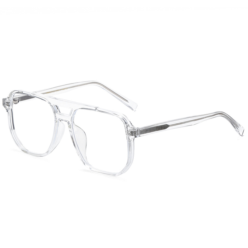 K9024 New Box Double Beam Large Frame Anti-Blue Light Flat Glasses Frame Men's Fashionable All-Match Myopia Frame Women