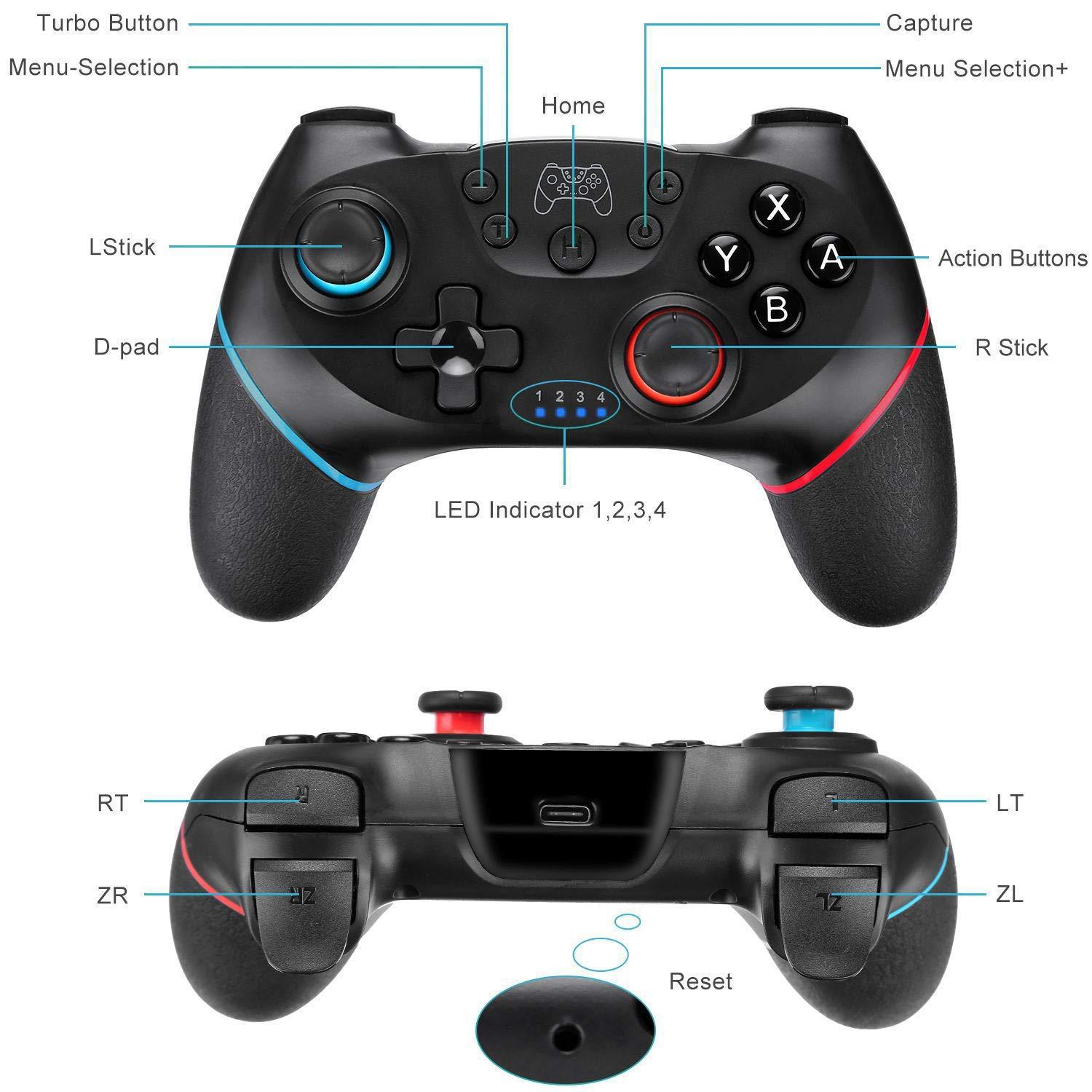 清仓游戏手柄SWITCH PRO蓝牙无线游戏手柄配件带轴体感支持电脑