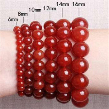 Red agate bracelet natural 6-20mm beads scenic spot stall live agate bracelet natural red agate hand