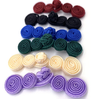 Sousse Dyeable Two-wheeled Button Nylon Gourd Buckle Children's Climbing Clothing Cheongsam Tang Suit Two-wheeled Three-wheeled Four-wheeled Button