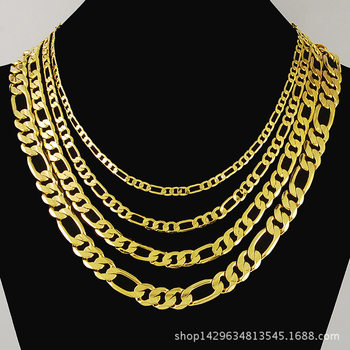 Three-To-One Ferrero Necklace for Men, Gold High-Quality Imitation Gold Necklace Jp020, Gold-Plated, Direct from the Manufacturer