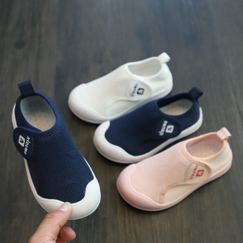 2025 New Baby Shoes Soft Sole Non-slip Toddler Shoes Kindergarten Indoor Shoes Girls Canvas Shoes Children White Shoes