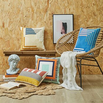 Nordic ins Style Headrest for Homestay Simple Embroidered Pillow Cushion Cover Towel Embroidered Composite Embroidered Pillow Cover