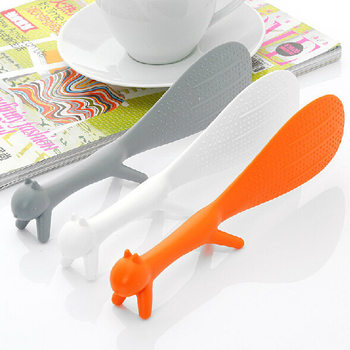 Korean cute creative vertical non-stick rice scoop rice shovel plastic rice spoon wholesale