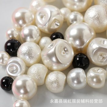 in stock Highlight Pearl Buckle Edge Hole Buckle Dark Eyelet Button Shirt Buckle Buckle with Eyelet Button Button for Shirt Buckle
