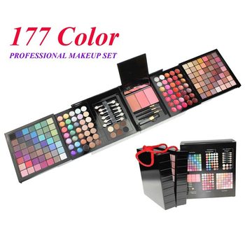 in stock wholesale 177 color eye shadow lip gloss blush combination makeup plate makeup makeup suit eye shadow plate foreign trade