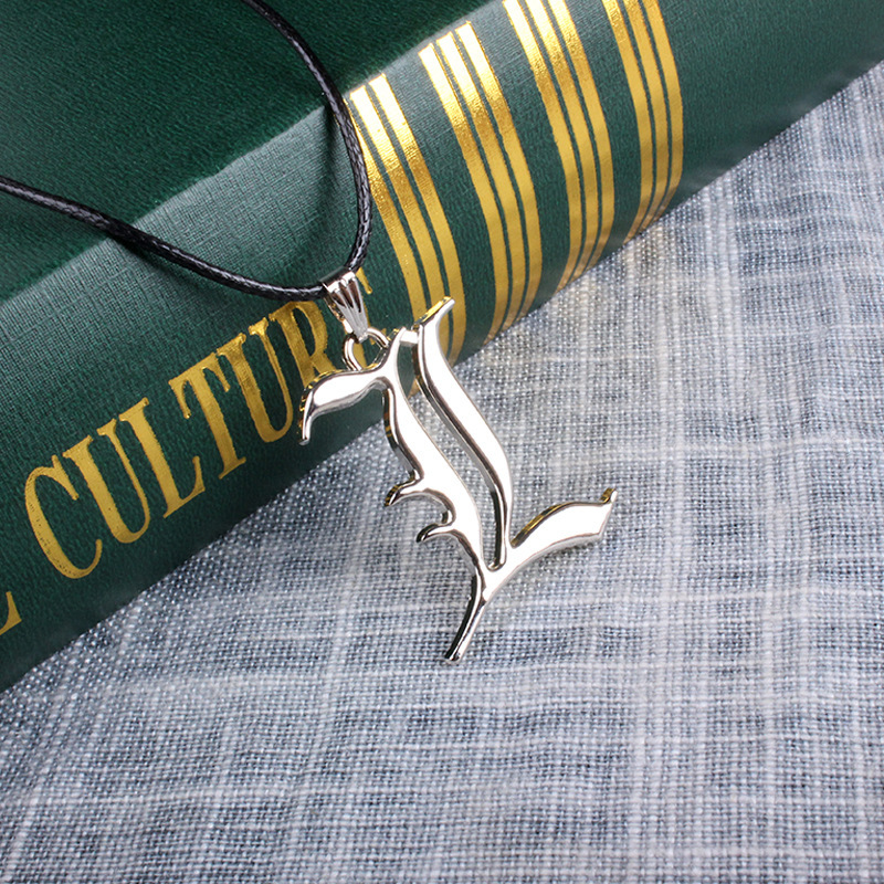 Anime Death Note L Necklace Luke Keychain Feather Pen Yagami Moon Wholesale Dropshipping Gift Box